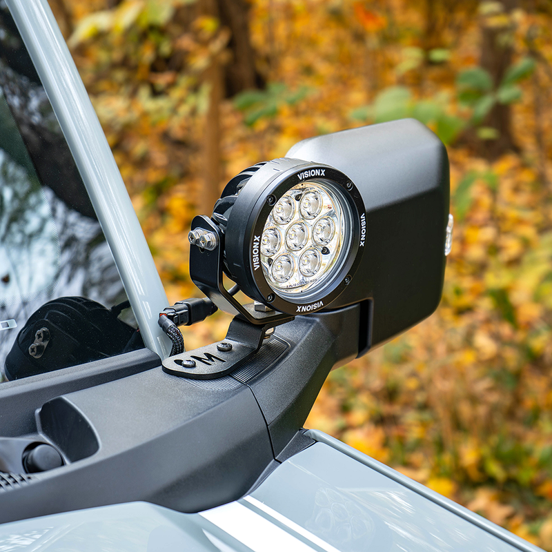 Load image into Gallery viewer, Maxlider Single Cowl Light Brackets - (Set of 2 Brackets: Passenger + Driver Side)