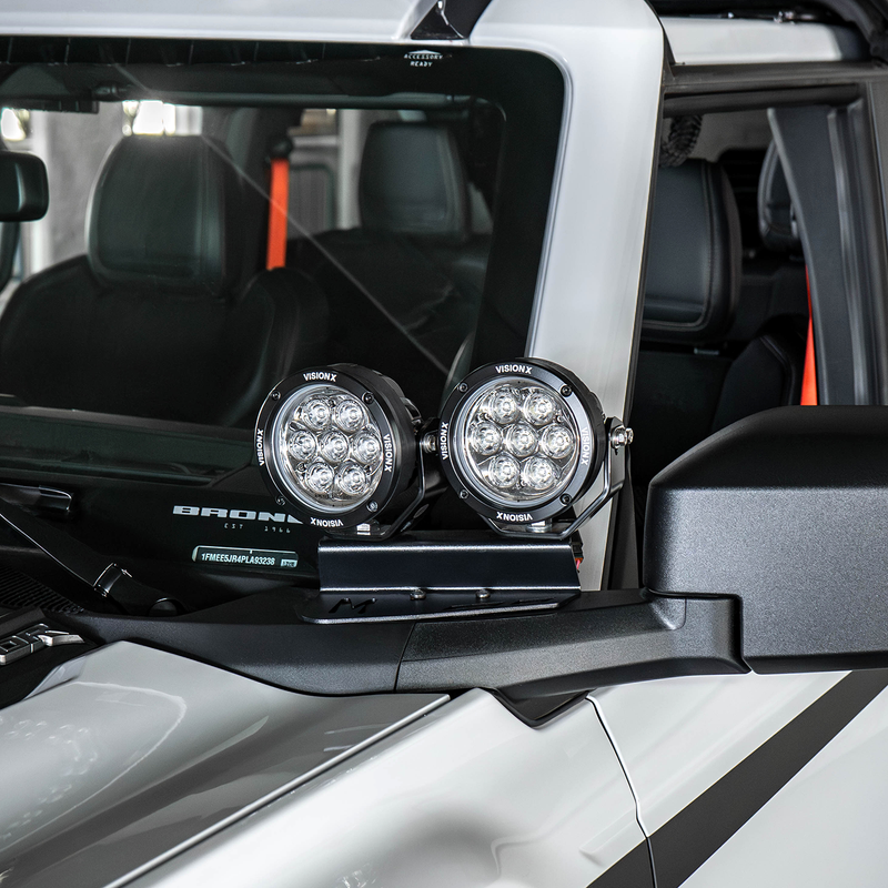 Load image into Gallery viewer, Maxlider Dual Cowl Light Brackets - (Set of 2 Brackets: Passenger + Driver Side)