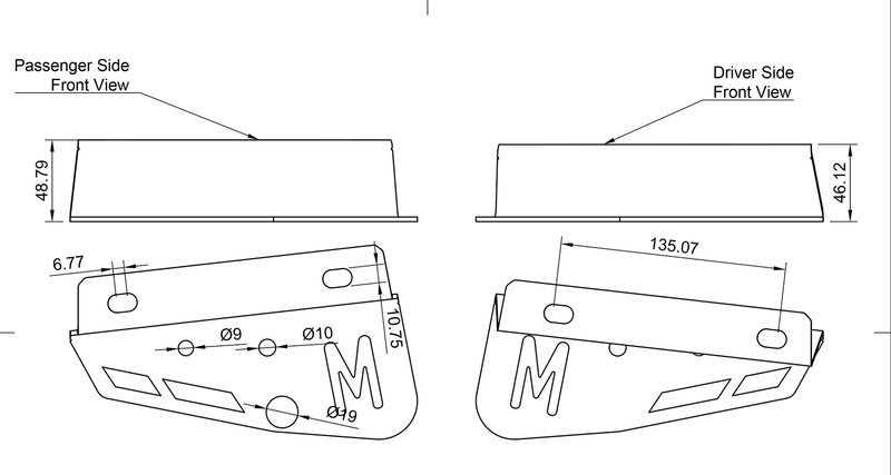 Load image into Gallery viewer, Maxlider Dual Cowl Light Brackets - (Set of 2 Brackets: Passenger + Driver Side)