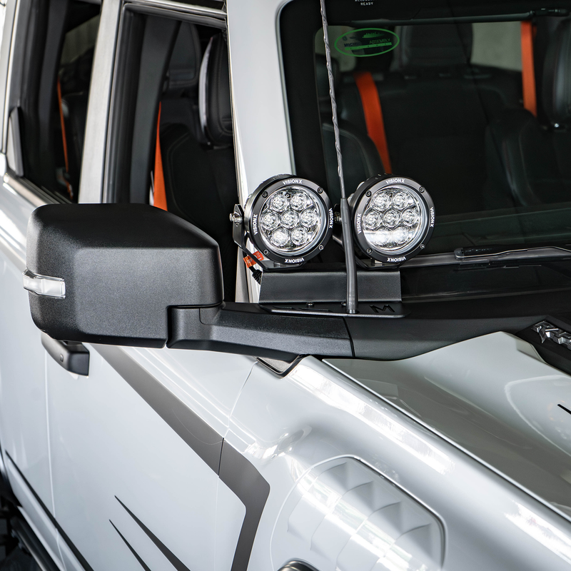 Load image into Gallery viewer, Maxlider Dual Cowl Light Brackets - (Set of 2 Brackets: Passenger + Driver Side)