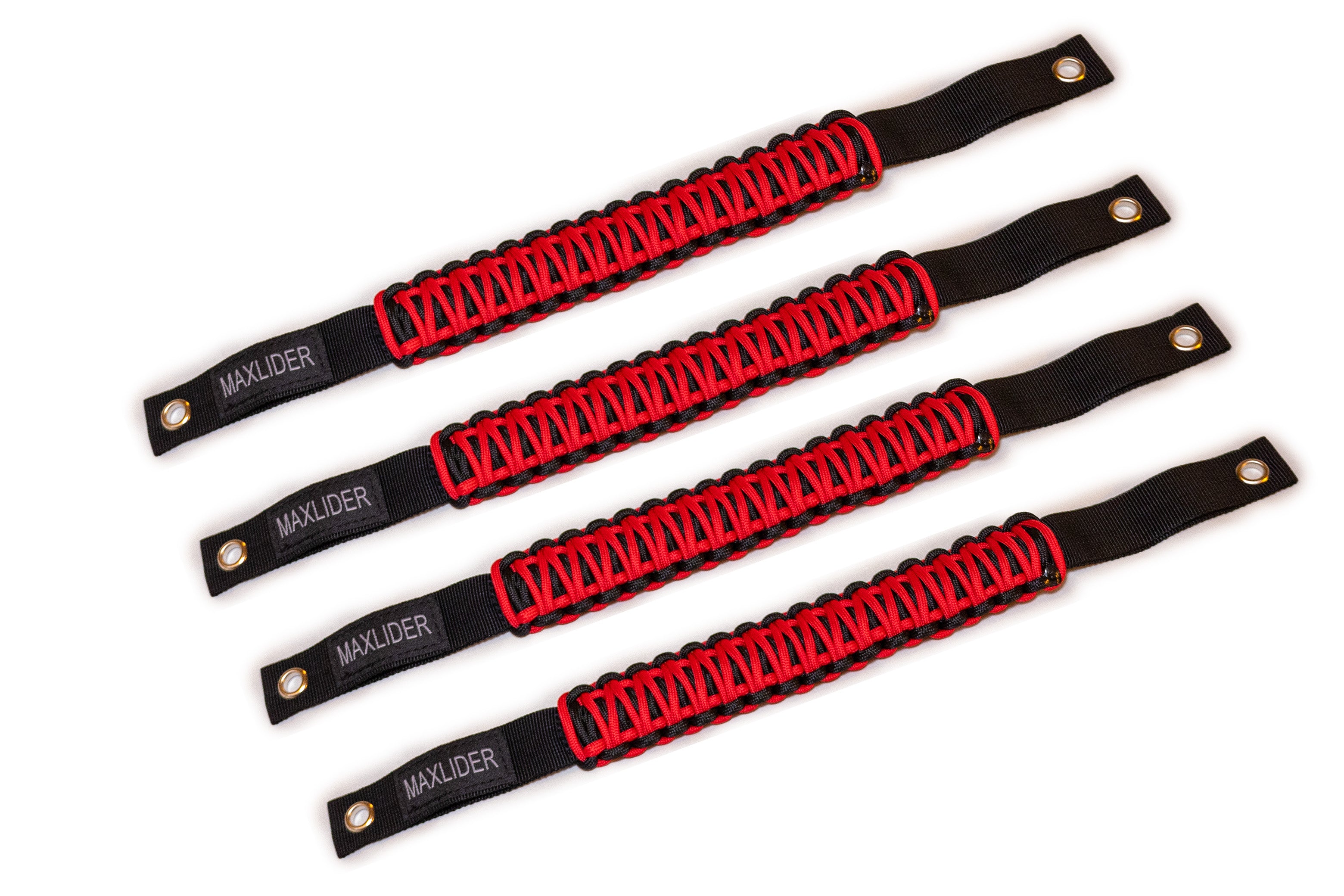 Maxlider 2021-2025 Bronco Paracord Grab Handles - Set of 4 Red