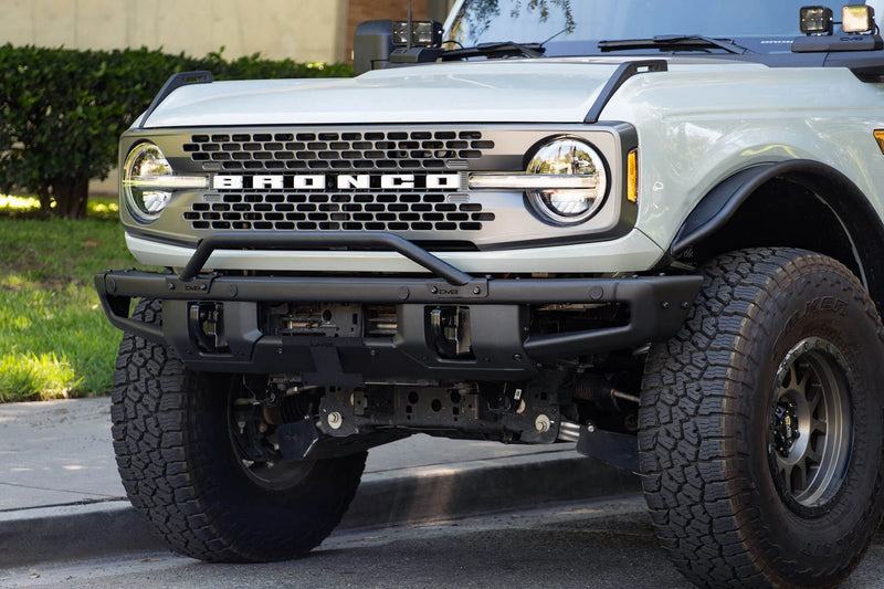 Load image into Gallery viewer, DV8 Factory Front Bumper License Relocation Bracket Center - 2021+ Ford Bronco - LPBR-01