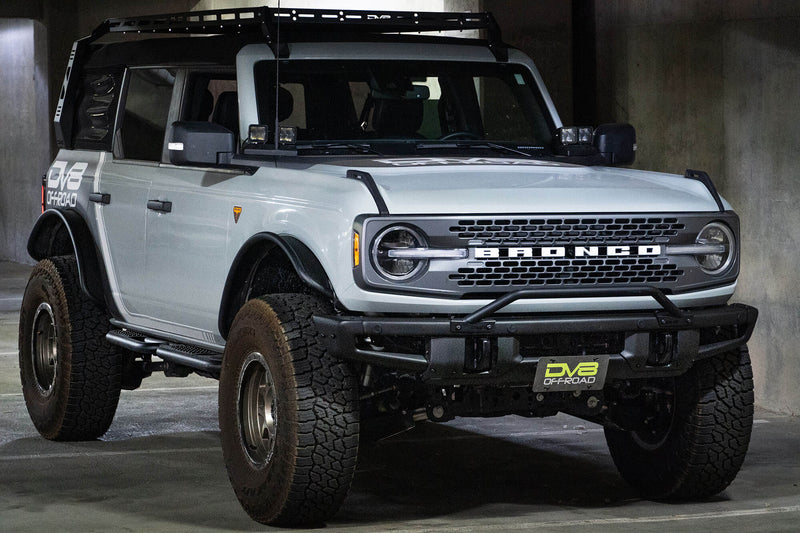 Load image into Gallery viewer, DV8 Factory Front Bumper License Relocation Bracket Center - 2021+ Ford Bronco - LPBR-01