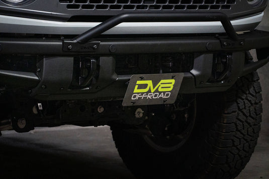 DV8  Factory Front Bumper License Relocation Bracket Center - 2021+ Ford Bronco - LPBR-01
