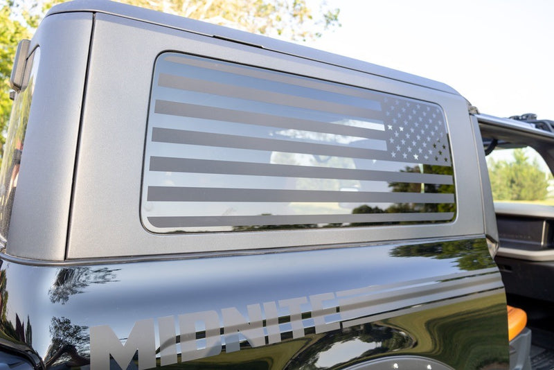 Load image into Gallery viewer, Maxlider 2  Door 2021+ Ford Bronco American Flag Vinyl Window Decal - set of 2