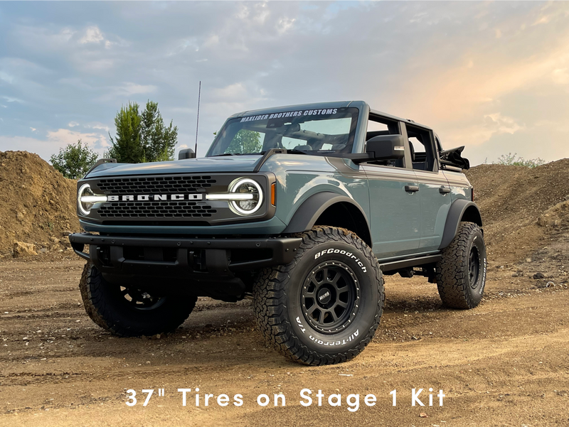 Load image into Gallery viewer, 2021 - 2025 Ford Bronco 4" Maxlider Bros Stage-1 Lift Kit - 2 Door SASQUATCH Package