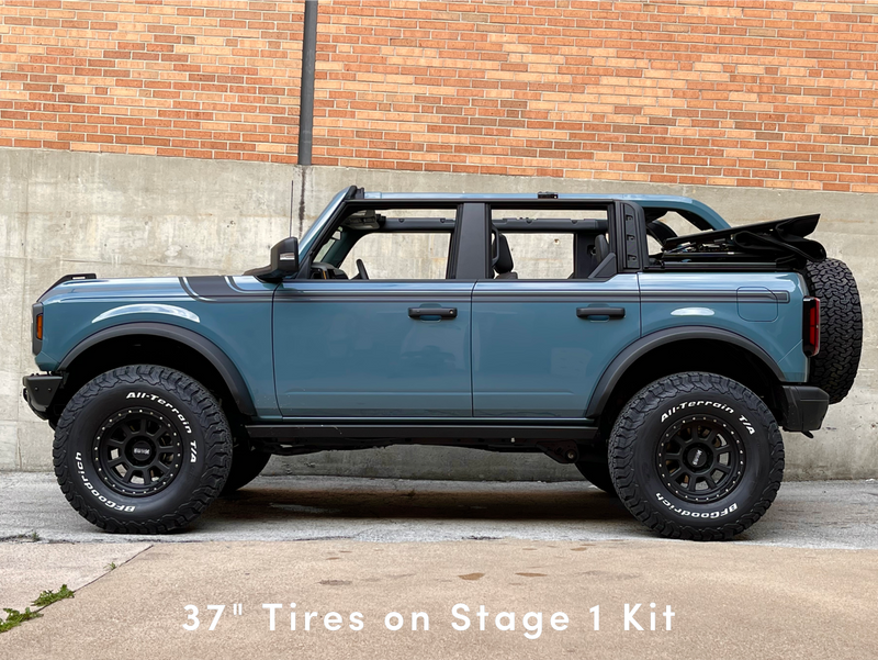 Load image into Gallery viewer, 2021 - 2025 Ford Bronco 4" Maxlider Bros Stage-1 Lift Kit - 2 Door SASQUATCH Package