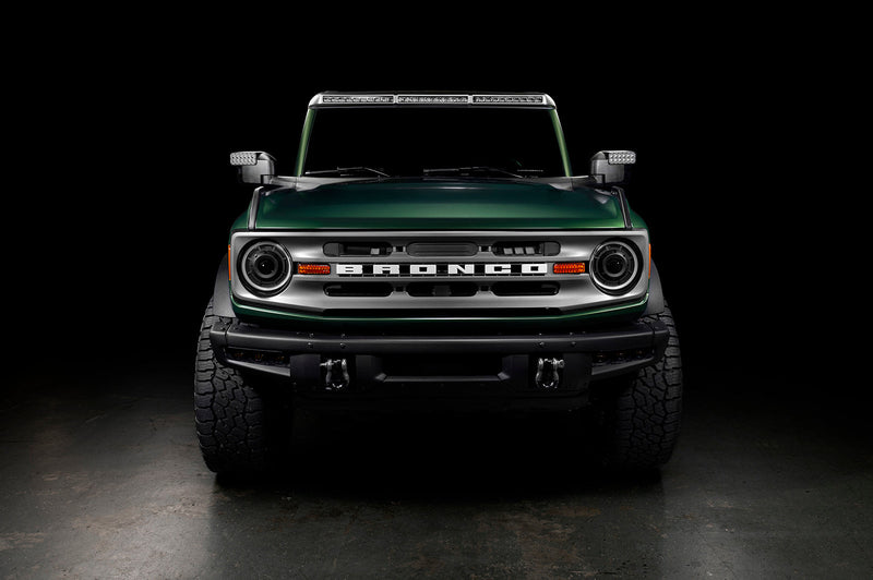 Load image into Gallery viewer, Front view of green ford bronco