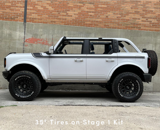 2021 - 2025 Ford Bronco 4" Maxlider Bros Stage-1 Lift Kit - 4 Door NON-SASQUATCH NON-BADLANDS Package