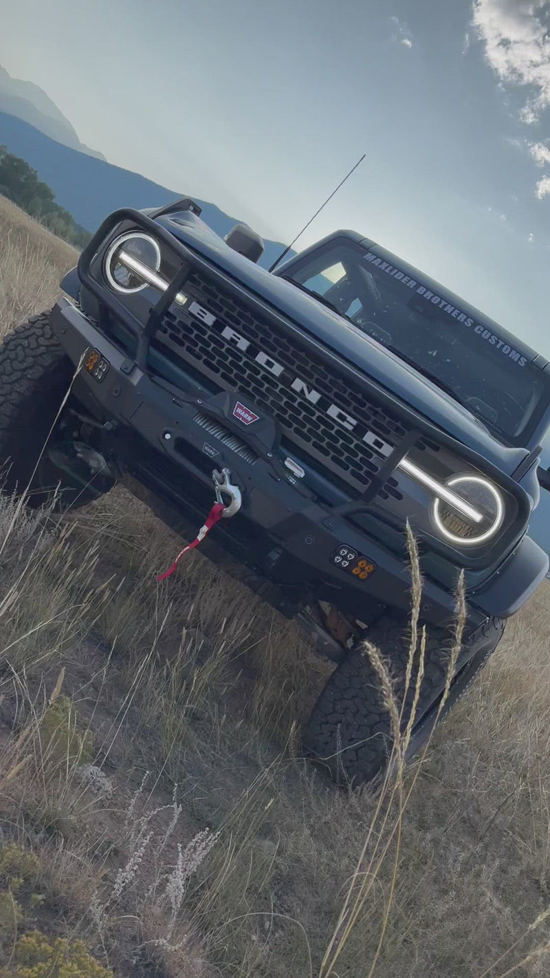 Load and play video in Gallery viewer, 2021-2025 Ford Bronco Maxlider Custom Front Modular Bumper