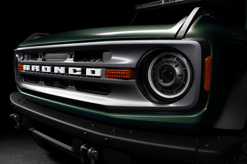 Load image into Gallery viewer, Close-up of oculus installed on ford bronco turned off