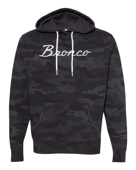 Ford Bronco Script Vintage Wash Lightweight Slim Fit Premium Hoodie