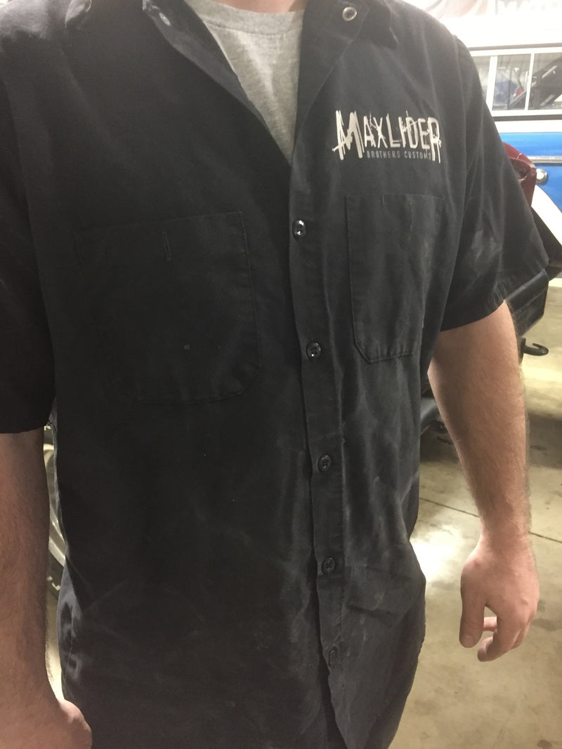 Load image into Gallery viewer, Maxlider Brothers Customs Mechanic Shop Shirt