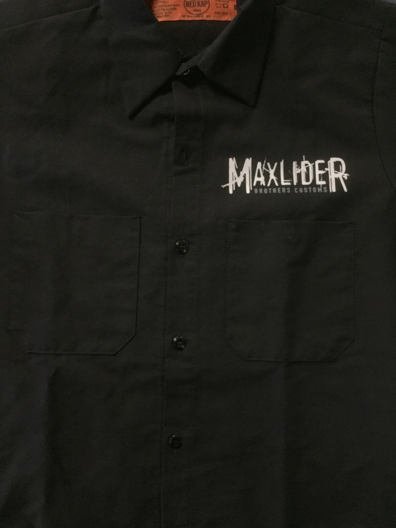 Load image into Gallery viewer, Maxlider Brothers Customs Mechanic Shop Shirt