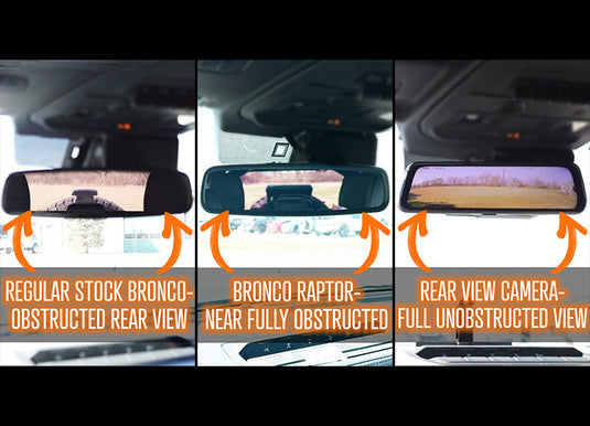 Brandmotion Digital Rear View Camera Mirror  - 2021-2025 Ford Bronco - FVMR-1120