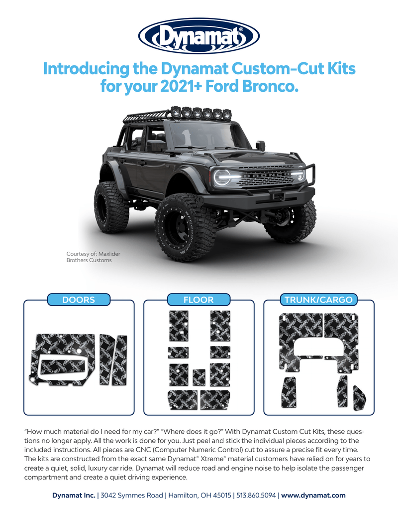 Load image into Gallery viewer, Dynamat Xtreme 2021+ Ford Bronco Cargo Area Kit -  4 Door