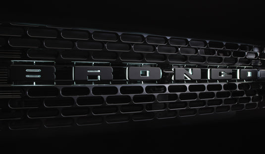 2021-2025 Ford Bronco White LED Grille Letter Light set by Oracle - Matte Black