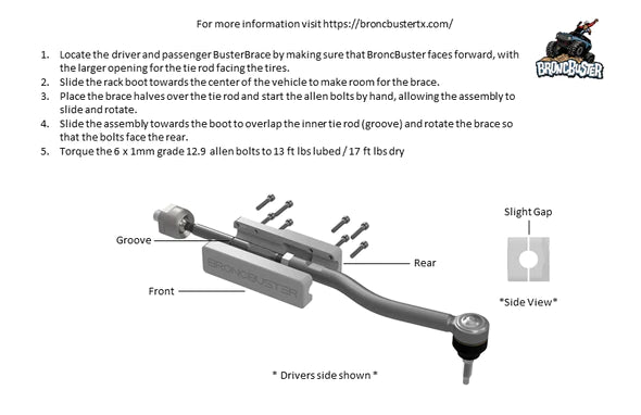 Load image into Gallery viewer, 2021-2025 Ford Bronco Tie Rod Brace/Splint - BroncBuster BusterBrace