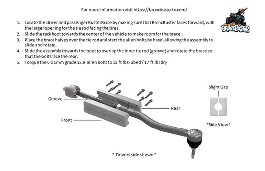 2021-2025 Ford Bronco Tie Rod Brace/Splint - BroncBuster BusterBrace