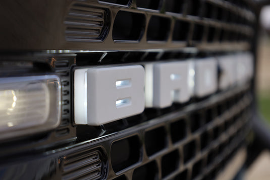 2021-2025 Ford Bronco White LED Grille Letter Light set by Oracle - Matte Black