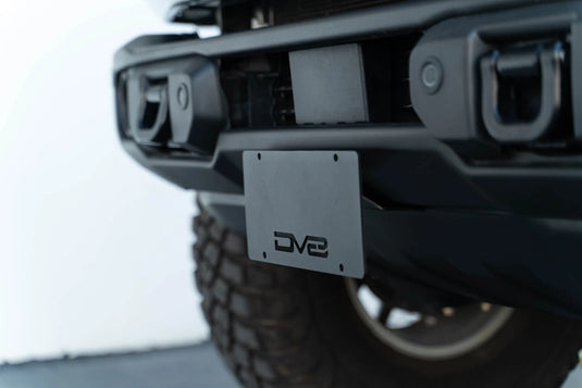 DV8 Capable Bumper Front License Plate Mount - 2021+ Ford Bronco - LPBR-04