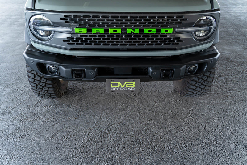 Load image into Gallery viewer, DV8 Capable Bumper Front License Plate Mount - 2021+ Ford Bronco - LPBR-04
