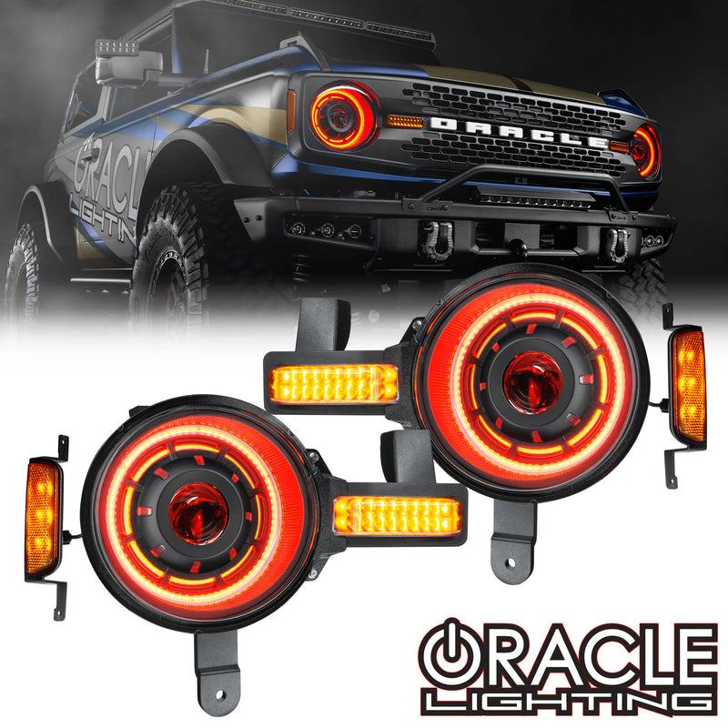 Load image into Gallery viewer, ORACLE Lighting Oculus™ ColorSHIFT® Bi-LED Projector Headlights for 2021+ Ford Bronco
