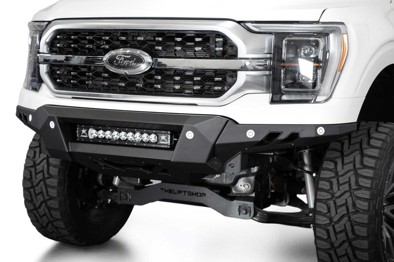 Load image into Gallery viewer, Addictive Desert Designs Black Label Front Bumper - 2021-2023 Ford F-150  - F190300010103
