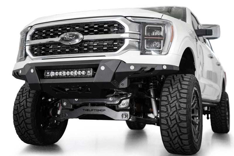 Load image into Gallery viewer, Addictive Desert Designs Black Label Front Bumper - 2021-2023 Ford F-150  - F190300010103
