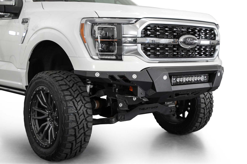 Load image into Gallery viewer, Addictive Desert Designs Black Label Front Bumper - 2021-2023 Ford F-150  - F190300010103
