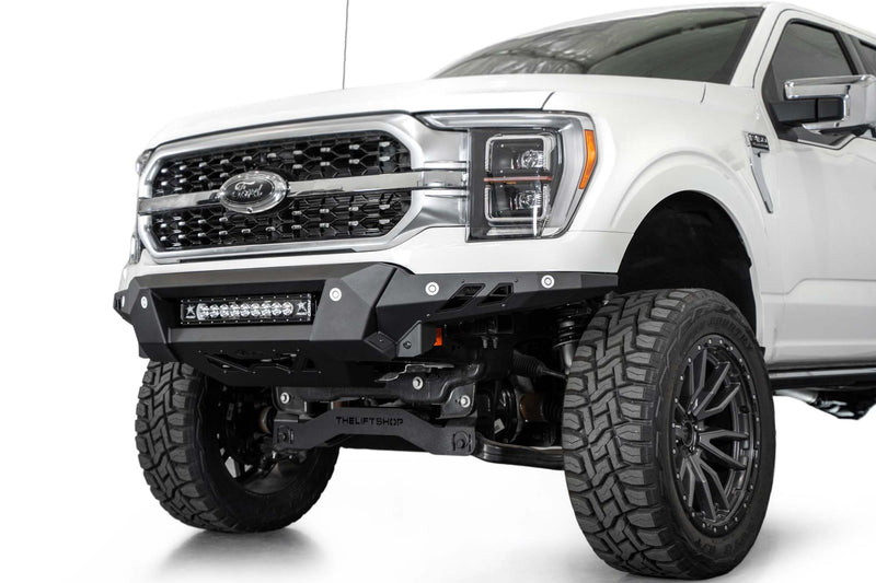 Load image into Gallery viewer, Addictive Desert Designs Black Label Front Bumper - 2021-2023 Ford F-150  - F190300010103
