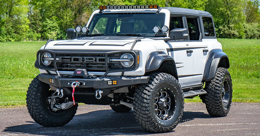 2022-2025 Ford Bronco Raptor Grille Letter Inserts – Vinyl Decal Stickers With Outline (Rocky Mountain Graphics)