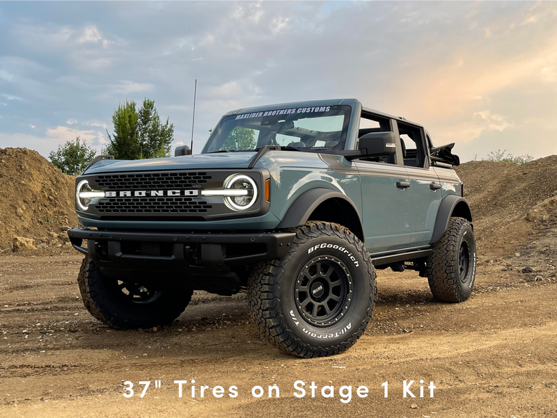 Load image into Gallery viewer, 2021 - 2023 Ford Bronco 4&quot; Maxlider Bros Stage-1 Lift Kit - 4 Door SASQUATCH Package
