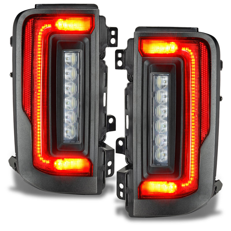 Load image into Gallery viewer, Ford bronco flush mount LED tail lights with brake lights on
