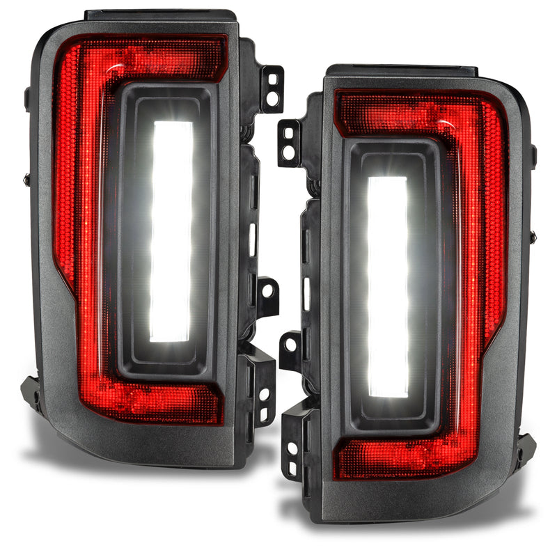 Load image into Gallery viewer, Ford bronco flush mount LED tail lights with reverse lights on
