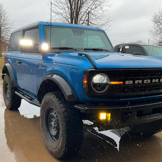 Cover Specchietti Retrovisori In Fibra Di Carbonio Per Ford Bronco 2023-2024 - Set 2 Pezzi (Sx E Dx) - Adesivo 3M