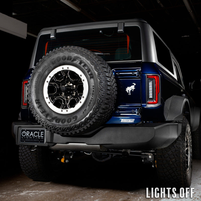 Load image into Gallery viewer, Rear view of ford bronco with flush mount tail lights installed
