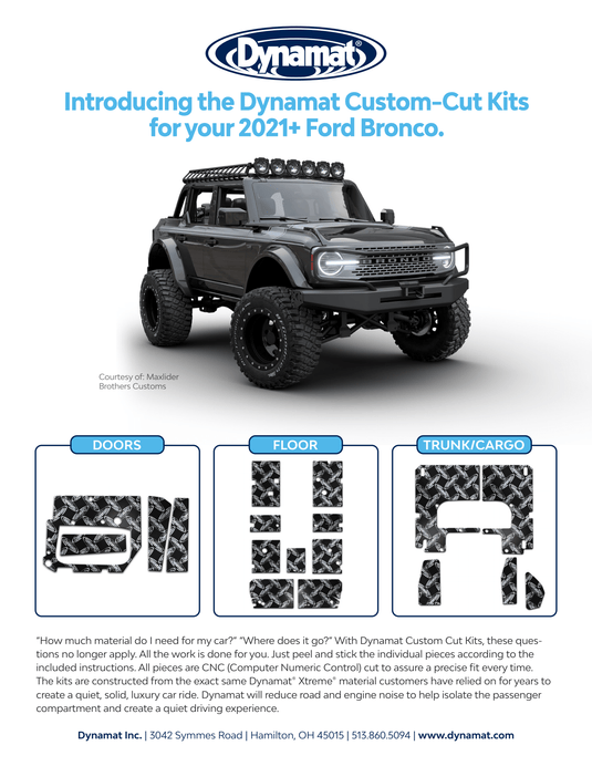 Dynamat Xtreme 2021+ Ford Bronco Cargo Area Kit -  4 Door