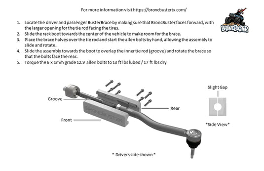 2021-2023 Ford Bronco Tie Rod Brace/Splint - BroncBuster BusterBrace